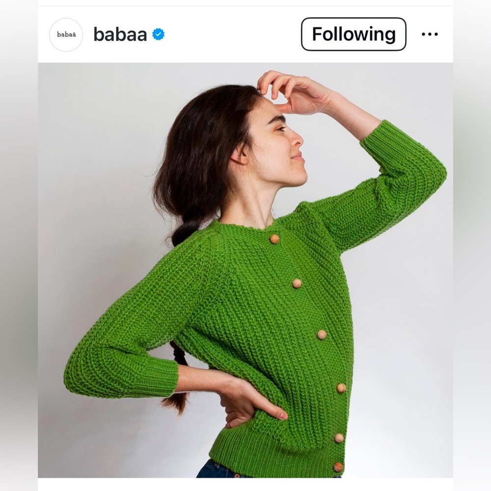 Babaa Cardigan No 5 in Mist - Picture 6 of 7